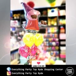 Everything Party Balloons 4th Birthday Peppa Pig Balloon Bouquet