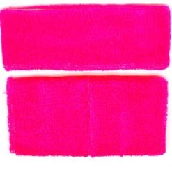 Everything Party 1980's Plain Headband & Wristband Set (11 Colours)