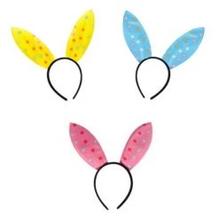 Everything Party Easter Bunny Ears Plush Headband - Polka Dots By Event