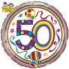 18" Qualatex Rachel Ellen Design 50th Birthday Foil Balloon