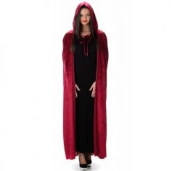 Everything Party Costume Adult - Karnival Deluxe Red Hooded Cape