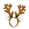 Everything Party Christmas Reindeer Antler Headband With Holly Bells