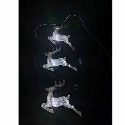 Everything Party By Event 3pk Acrylic Reindeer LED Lights Hanging Decor