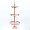 Everything Party Deluxe Metallic Rose Gold Cup Cake Stand 3 Tier All Birthday