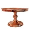 Everything Party Party Hire - Deluxe Metallic Rose Gold Cake Stand 25cm All Birthday