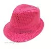 Everything Party Sequin Fedora Hat - Hot Pink