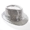 Everything Party Sequin Fedora Hat - Silver