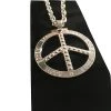 Everything Party By Theme Metal Peace Sign Hippie Necklace - Silver