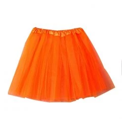 JD Party Costume Accessories Adult 3 Layers Tulle Tutu - Orange