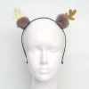 Pacific Wholesale Christmas Headband - Gold Reindeer Antlers With Grey Fluffy Balls By Event