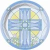 Everything Party By Theme 8pk Sacred Cross Blue Paper Plates