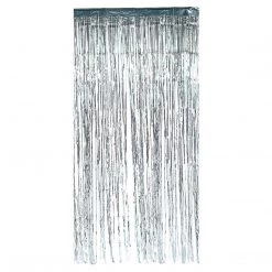 JD Party All Birthday Metallic Curtain - Silver