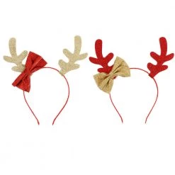 Everything Party Christmas Headband - Glitter Reindeer Antlers With Bow By Event