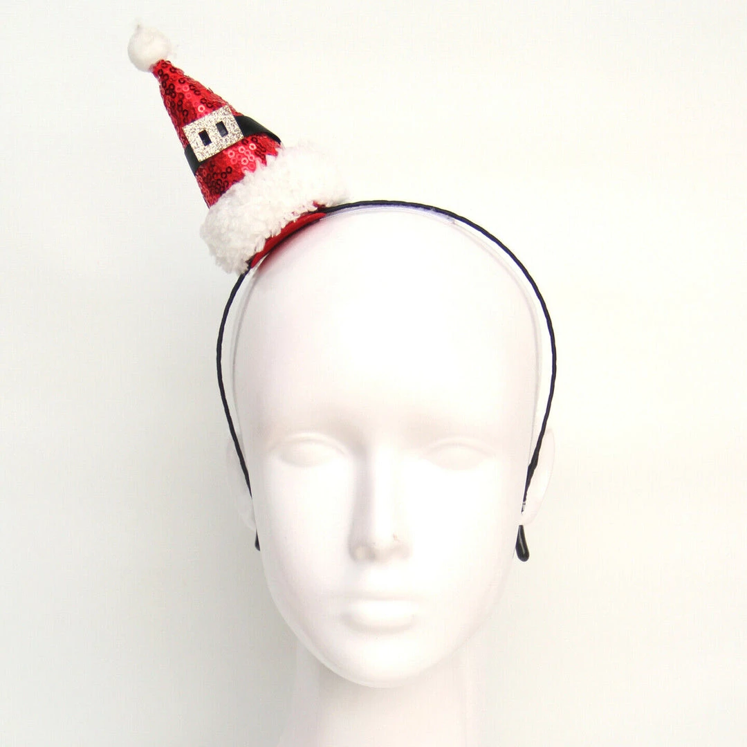 Everything Party Christmas Headband - Mini Santa Hat With Belt
