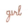 Everything Party Balloons 24" Rose Gold Script 'girl' Air-Filled Foil Balloon Banner