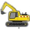 Anagram 89cm Supershape Construction Digger Truck Foil Balloon