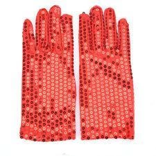 Everything Party Sequin Glove - Silver & Red By Theme