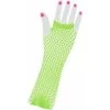Everything Party Fishnet Fingerless Long Gloves - Lime Green