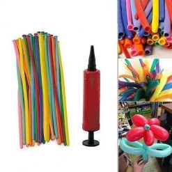 Artwrap 30pk Modelling Balloons With Balloon Pump - 260Q Mixed Colour