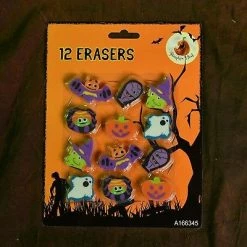 Everything Party 12pk Die Cut Halloween Erasers By Event
