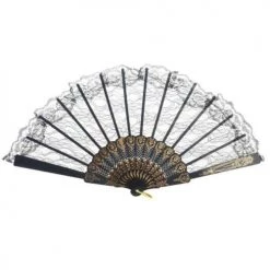 Everything Party Party Lace Fan - Black By Event