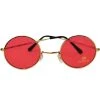 JD Party John Lennon Style Hippie Glasses - Red By Theme
