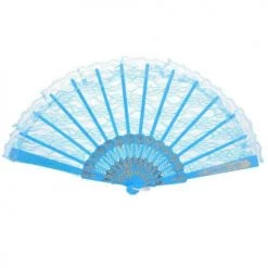Everything Party By Event Party Lace Fan - Light Blue