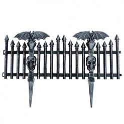 Everything Party Halloween Plastic Bat Picket Fence Decoration By Event
