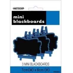 Everything Party 3pk Mini Blackboard - Royal Blue All Birthday