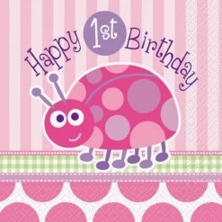 Everything Party 16pk 1st Birthday Ladybug Luncheon Napkins