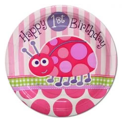 Everything Party All Birthday 8pk 1st Birthday Ladybug Paper Plates