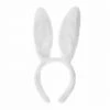 Everything Party Plush Bunny Ears Headband - White
