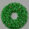 Everything Party Green Tinsel Wreath With Berries