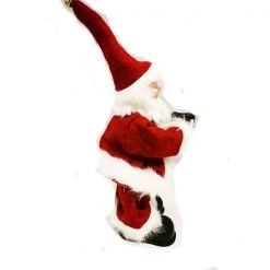 SENY Animated Standing Santa Claus Plays Accordion With Music Figurine By Event