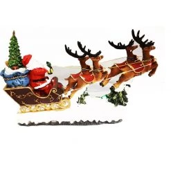 Everything Party By Event Christmas LED Musical Santa With Sleigh Statue Rotating Tree