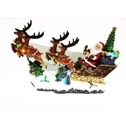 Everything Party By Event Christmas LED Musical Santa With Sleigh Statue Rotating Tree