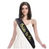 JD Party Bride To Be Sash - Black & Gold