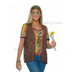 Forum Adult - 1970s Lady's Hippie Vest Costume