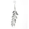 Everything Party By Event 26cm Silver Glitter Leaf With Crystals Christmas Ornament Tree Decoration