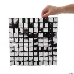 Hayden Agency All Birthday 30cm Square Shimmer Sequin Wall Panel - Silver