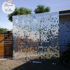 Hayden Agency Party Hire - 1.8m Square Shimmer Sequin Wall Panel Backdrop Frame All Birthday