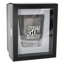 TSK 50th Birthday Badge Premium Scotch Glass
