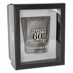 TSK All Birthday 60th Birthday Badge Premium Scotch Glass