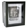 TSK 70th Birthday Badge Premium Scotch Glass All Birthday