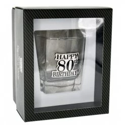 TSK 80th Birthday Badge Premium Scotch Glass