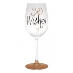 TSK All Birthday 30th Birthday Wishes Rose Gold Wine Glass