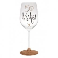 TSK All Birthday 50th Birthday Wishes Rose Gold Wine Glass