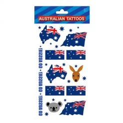 JD Party By Event 10pk Australia Flag Temporary Tattoos
