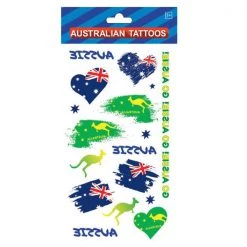 JD Partyp By Event 10pk Australia Flag Temporary Tattoos