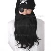 Everything Party School Book Week Costume Dr. Tom Deluxe Pirate Beard & Mo Set - Black